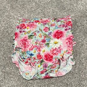 Posh Peanut‎ Alice print Floral Ruffle bloomers size 2T